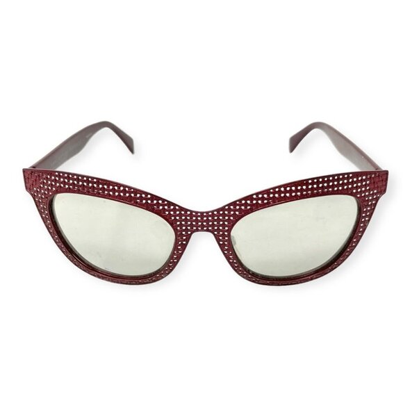 Marc by Marc Jacobs Red Perforated Metal Mirrored Cat Eye Sunglasses MMJ435S main image 9